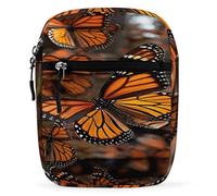 RLDOBOFE Small Sling Bag for Women Men Fanny Pack with Adjustable Strap | Monarch Butterflies Crossbody Bag Water Resistant Crossbody Backpack Zipper Shoulder Sling Bag for Daily use