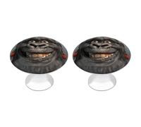 RLDOBOFE Smiling Gorilla Photo Cabinet Knobs 2 Pack Round Drawer Pulls Dresser Knob Cupboard Door Handles Hardware for Kitchen Bathroom Cabinets