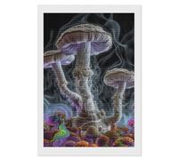 RLDOBOFE Smoke Mushrooms Diamond Painting Kit for Adults Square 5D Diamond Art Kits for Beginners DIY Full Drill Diamonds Dots Painting Gem Arts Crafts Home Wall Decor Gift 8"x12"