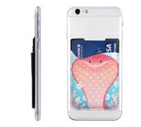 RLDOBOFE Snake Phone Wallet, Stick On Card Holder for Back of Phone Case - Leather Cell Phone Card Wallet Sleeve Adhesive Phone Pocket - Compatible with Most Cell Phones