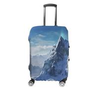 RLDOBOFE Snow Mountain Travel Luggage Cover Anti Scratch Suitcase Protector Washable Elastic Baggage Cover, white, M, Stylish