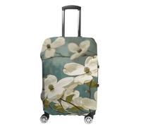 RLDOBOFE Spring Dogwood Blossoms Travel Luggage Cover Anti Scratch Suitcase Protector Washable Elastic Baggage Cover, white, L, Stylish