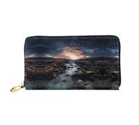 RLDOBOFE Subtle Atmosphere Leather Wallet for Women Long Coin Purse Ultra Slim Credit Cards Holder Bifold Clutch
