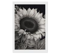 RLDOBOFE Sunflower Black Grey Diamond Painting Kit for Adults Square 5D Diamond Art Kits for Beginners DIY Full Drill Diamonds Dots Painting Gem Arts Crafts Home Wall Decor Gift 8"x12"