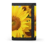 RLDOBOFE Sunflowers Wallet for Men, Extra Capacity Trifold Wallet for Women, Foldable Money Clip with ID Window for Pocket, Credit Card Holder, Personalized Wallets for Travel