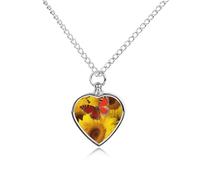 RLDOBOFE Sunflowers with Butterfly Cremation Jewelry for Ashes Heart Urn Necklaces Personalized Memorial Necklace Dog Cat Keepsake Pendant Custom Small Locket Ash Holder for Women Men