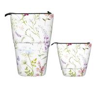 RLDOBOFE Telescopic Pencil Case Standing Pencil bag Gothic Rose Stationery Case Telescopic Pen Holder Pop up Pencil Holder for Office work Holiday gift 7 Ã- 5.7 in, Watercolor Floral Pattern, One Size