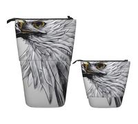 RLDOBOFE Telescopic Pencil Case Standing Pencil bag Spacecraft descend Stationery Case Telescopic Pen Holder Pop up Pencil Holder for Office work Holiday gift 7 Ã- 5.7 in, Sketching An Eagle, One Size
