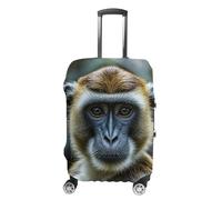 RLDOBOFE The Silent Monkey Travel Luggage Cover Anti Scratch Suitcase Protector Washable Elastic Baggage Cover, white, L, Stylish