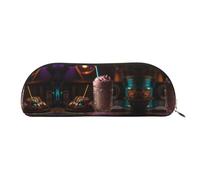RLDOBOFE There'S Candy In The Milkshake Pencil Pouch Leather,Small Pen Bags With Zipper For Pencils,Pens,Markers,Makeups,Change,Coins