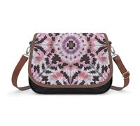 RLDOBOFE Tie Dye Crossbody Bags for Women Vegan Leather Handbags with Adjustable Strap Trendy Medium Shoulder Bag Lightweight Travel Saddle Bag Little Purse Wallet