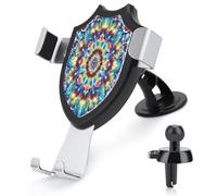 RLDOBOFE Tie Dye Pattern Car Phone Holder, Phone Holder Mount for Car Windshield Dashboard & Straight Air Vent, Universal Hands Free Automobile Cell Phone Holders for 4-6 Inch Smartphones