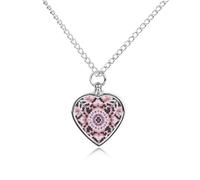 RLDOBOFE Tie Dye Urn Necklace Heart Cremation Jewelry for Ashes Memorial Keepsake Jewelry with Funnel Filler Urn Locket for Women Men to Hold Ashes of Pet Loved Ones