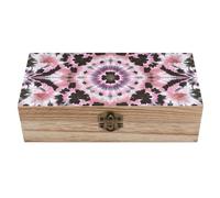RLDOBOFE Tie Dye Wooden Keepsake Box with Lids Wood Storage Box with A Hinged Lid Decorative Boxes Table Large Rectangular Organizer Container for Jewelry Photos Craft