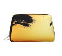 RLDOBOFE Toiletry Bag for Women Men Dopp Kit Travel Makeup Bag Grand canal in Italy Make Up Organizers Cosmetic Bag, Giraffe Sunset, One Size