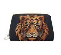 RLDOBOFE Toiletry Bag for Women Men Dopp Kit Travel Makeup Bag Hand Drawn Pattern Make Up Organizers Cosmetic Bag, Tiger Logo Design, One Size
