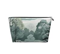 RLDOBOFE Toiletry Bag for Women Men Dopp Kit Travel Makeup Bag Hand Drawn Trees Make Up Organizers Cosmetic Bag, Silver, One Size