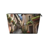 RLDOBOFE Toiletry Bag for Women Men Dopp Kit Travel Makeup Bag Italian Town Street Make Up Organizers Cosmetic Bag, Silver, One Size