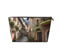RLDOBOFE Toiletry Bag for Women Men Dopp Kit Travel Makeup Bag Italian Town Street Make Up Organizers Cosmetic Bag, Gold, One Size