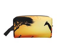 RLDOBOFE Toiletry Bag for Women Men Dopp Kit Travel Makeup Bag Make Up Organizers Cosmetic Bag Grand canal in Italy Hanging Toiletry Bag Shaving Bag with Large Capacity for Travel, Giraffe Sunset, One