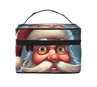 RLDOBOFE Toiletry Bag for Women Men Dopp Kit Travel Makeup Bag Make Up Organizers Cosmetic Bag The Lion Has Long Hair Hanging Toiletry Bag Shaving Bag with Large Capacity for Travel, Staring Santa