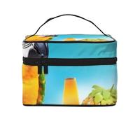 RLDOBOFE Toiletry Bag for Women Men Dopp Kit Travel Makeup Bag Make Up Organizers Cosmetic Bag Tropical watercolor pineapple Flamingo Hanging Toiletry Bag Shaving Bag with Large Capacity for Travel,