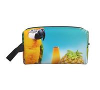 RLDOBOFE Toiletry Bag for Women Men Dopp Kit Travel Makeup Bag Make Up Organizers Cosmetic Bag Tropical watercolor pineapple Flamingo Hanging Toiletry Bag Shaving Bag with Large Capacity for Travel,