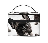 RLDOBOFE Toiletry Bag for Women Men Dopp Kit Travel Makeup Bag Make Up Organizers Cosmetic Bag Winter Hanging Toiletry Bag Shaving Bag with Large Capacity for Travel, French Bulldog, One Size