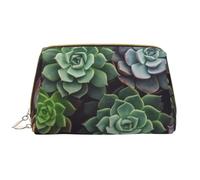 RLDOBOFE Toiletry Bag for Women Men Dopp Kit Travel Makeup Bag Tropical watercolor pineapple Flamingo Make Up Organizers Cosmetic Bag, Succulent Plants, One Size