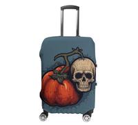 RLDOBOFE Tomatoes And Skull Travel Luggage Cover Anti Scratch Suitcase Protector Washable Elastic Baggage Cover, white, M, Stylish