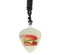 RLDOBOFE Tomorrow I'll Start Running Guitar Pick Necklace Stainless Steel Guitar Pendant Necklace Hip Hop Punk Music Jewelry Customizable Gifts Accessory for Women Men Music Lovers