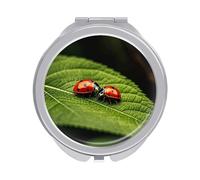RLDOBOFE Travel Deer Hunting Season Makeup Mirror Round Compact Pocket Mirror 2X /1x Magnifying Small Metal Foldable Handheld Portable Cosmetic Mirrors Unique Gift for Women Mother