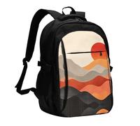 RLDOBOFE Travel Laptop Backpack Business Backpack for Men Women Retro Images Travel Backpack with USB Charging Port