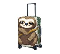 RLDOBOFE Travel Luggage Cover for Suitcase Elastic Suitcase Protector Adorable Sloth Suitcase Covers Washable Suitcase Protective Cover Dust-proof Luggage Covers Fit 18-32 Inch Luggage, Black, S