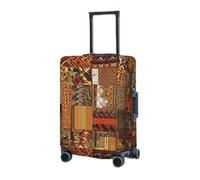 RLDOBOFE Travel Luggage Cover for Suitcase Elastic Suitcase Protector African Textile Patchwork Suitcase Covers Washable Suitcase Protective Cover Dust-proof Luggage Covers Fit 18-32 Inch Luggage,