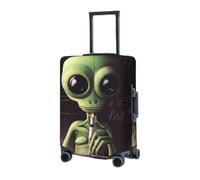 RLDOBOFE Travel Luggage Cover for Suitcase Elastic Suitcase Protector Alien Smoke Suitcase Covers Washable Suitcase Protective Cover Dust-proof Luggage Covers Fit 18-32 Inch Luggage, Black, X-Large