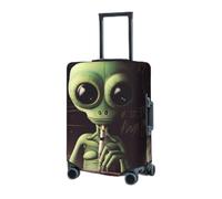RLDOBOFE Travel Luggage Cover for Suitcase Elastic Suitcase Protector Alien Smoke Suitcase Covers Washable Suitcase Protective Cover Dust-proof Luggage Covers Fit 18-32 Inch Luggage, Black, Large