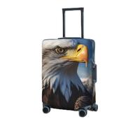 RLDOBOFE Travel Luggage Cover for Suitcase Elastic Suitcase Protector American Bald Eagle Suitcase Covers Washable Suitcase Protective Cover Dust-proof Luggage Covers Fit 18-32 Inch Luggage, Black,