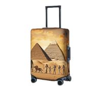 RLDOBOFE Travel Luggage Cover for Suitcase Elastic Suitcase Protector Ancient Egypt Suitcase Covers Washable Suitcase Protective Cover Dust-proof Luggage Covers Fit 18-32 Inch Luggage, Black, S
