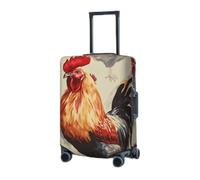 RLDOBOFE Travel Luggage Cover for Suitcase Elastic Suitcase Protector Animal Art Chicken Painting Suitcase Covers Washable Suitcase Protective Cover Dust-proof Luggage Covers Fit 18-32 Inch Luggage,