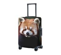 RLDOBOFE Travel Luggage Cover for Suitcase Elastic Suitcase Protector Animal Red Panda Suitcase Covers Washable Suitcase Protective Cover Dust-proof Luggage Covers Fit 18-32 Inch Luggage, Black, Small