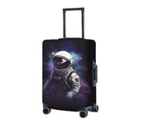 RLDOBOFE Travel Luggage Cover for Suitcase Elastic Suitcase Protector Astronaut Suitcase Covers Washable Suitcase Protective Cover Dust-proof Luggage Covers Fit 18-32 Inch Luggage, Black, XL