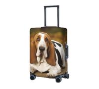 RLDOBOFE Travel Luggage Cover for Suitcase Elastic Suitcase Protector Basset Hound Suitcase Covers Washable Suitcase Protective Cover Dust-proof Luggage Covers Fit 18-32 Inch Luggage, Black, L