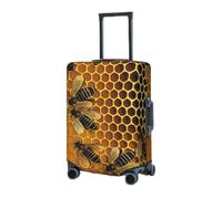 RLDOBOFE Travel Luggage Cover for Suitcase Elastic Suitcase Protector Bees on hive Suitcase Covers Washable Suitcase Protective Cover Dust-proof Luggage Covers Fit 18-32 Inch Luggage, Black, Large
