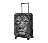 RLDOBOFE Travel Luggage Cover for Suitcase Elastic Suitcase Protector Black and white lion head Suitcase Covers Washable Suitcase Protective Cover Dust-proof Luggage Covers Fit 18-32 Inch Luggage,