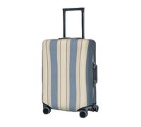 RLDOBOFE Travel Luggage Cover for Suitcase Elastic Suitcase Protector Blue Beige Stripe Suitcase Covers Washable Suitcase Protective Cover Dust-proof Luggage Covers Fit 18-32 Inch Luggage, Black,