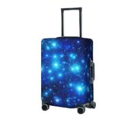 RLDOBOFE Travel Luggage Cover for Suitcase Elastic Suitcase Protector Blue Shining Stars Suitcase Covers Washable Suitcase Protective Cover Dust-proof Luggage Covers Fit 18-32 Inch Luggage, Black,
