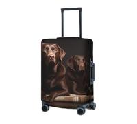 RLDOBOFE Travel Luggage Cover for Suitcase Elastic Suitcase Protector Brown Labrador Retriever Suitcase Covers Washable Suitcase Protective Cover Dust-proof Luggage Covers Fit 18-32 Inch Luggage,