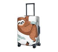 RLDOBOFE Travel Luggage Cover for Suitcase Elastic Suitcase Protector Brown Sloth Suitcase Covers Washable Suitcase Protective Cover Dust-proof Luggage Covers Fit 18-32 Inch Luggage, Black, S