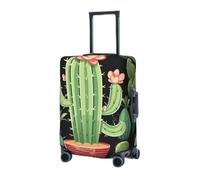 RLDOBOFE Travel Luggage Cover for Suitcase Elastic Suitcase Protector cactus Suitcase Covers Washable Suitcase Protective Cover Dust-proof Luggage Covers Fit 18-32 Inch Luggage, Black, M